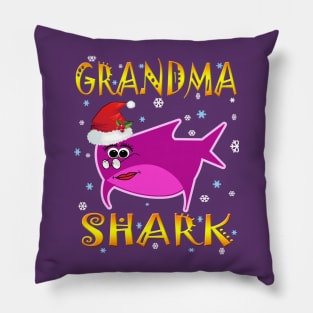 Christmas Grandma Shark Funny Design Gift Idea Pillow