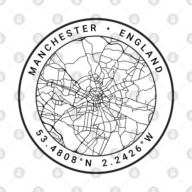 Disover Manchester Map - Manchester - T-Shirt