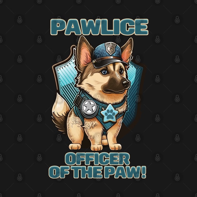 Pawlice Officer of the Paw - Police K9 Dog by RailoImage