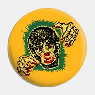 Vintage wolfman/werewolf halloween art Pin