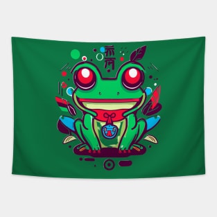 Japanese retro frog Tapestry