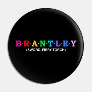 Brantley  - sword, fiery torch. Pin