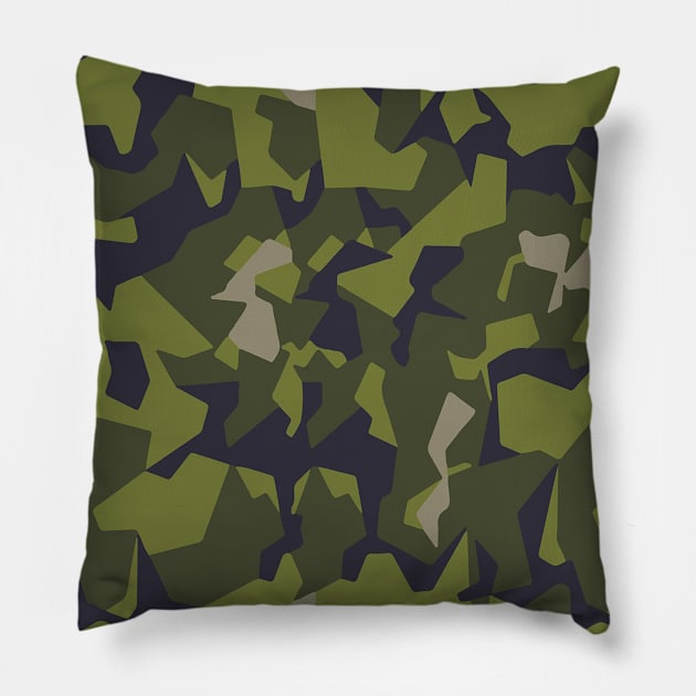 Design camo pattern khaki green Pillow by wamtees