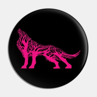 Wolf tree blend cute cool colorful Pin