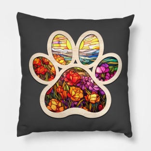 Dog Paw Flower Pillow