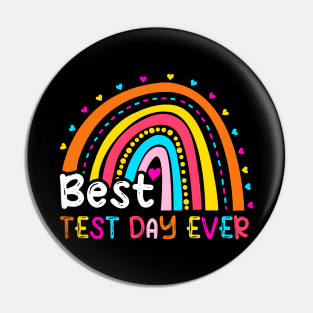 Best Test Day Ever Exam Testing Leopard Rainbow Teacher Life Pin