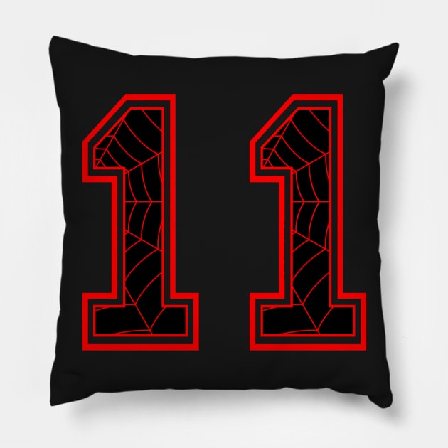 Number 11 Pillow by TWOFISTEDTEES