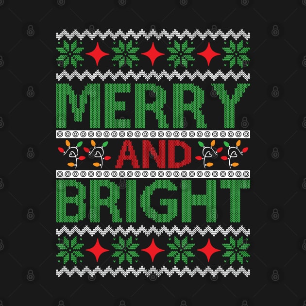 merry and bright ugly christmas sweater by MZeeDesigns