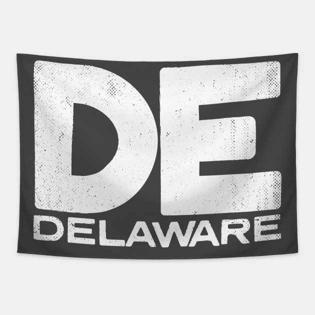 DE Delaware State Vintage Typography Tapestry by Commykaze