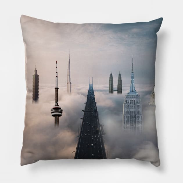 Over the clouds Pillow by Fanbros_art