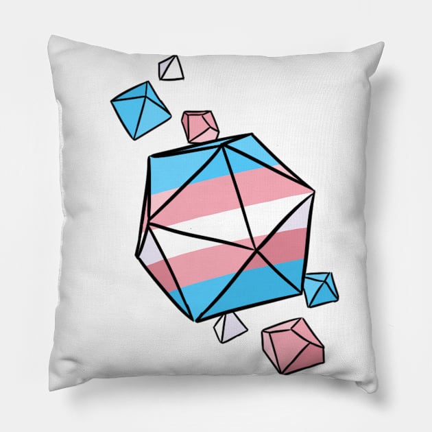 Trans Pride Flag Dice Pillow by Blizardstar