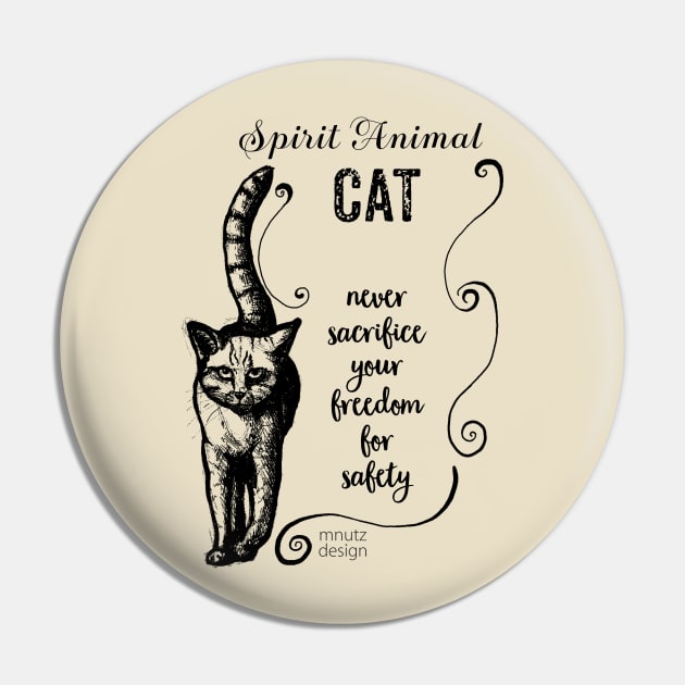 Spirit animal cat black Pin by mnutz