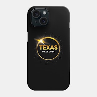 2024 Solar Eclipse In Texas Usa Totality s Wos Phone Case