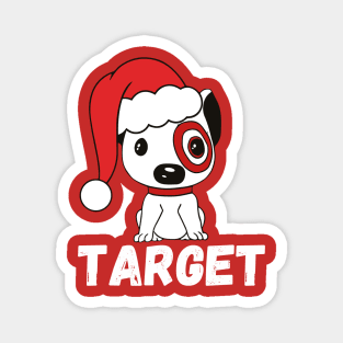 Merry Christmas Bullseye Dog Team Member Magnet