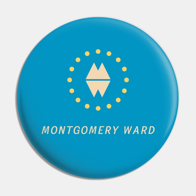 1960s Style Montgomery Ward Charge Plate Pin by Turboglyde