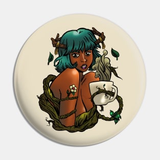 Coffee Dryad Pin