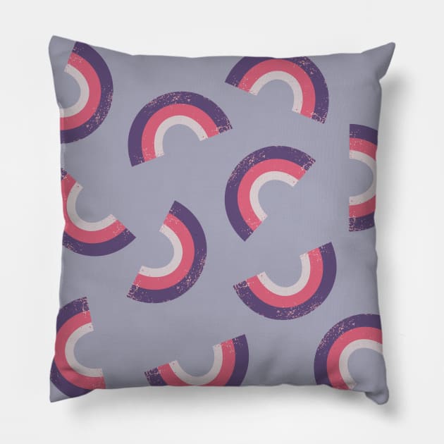 Pink and Purple Rainbow Pattern Pillow by dkdesigns27