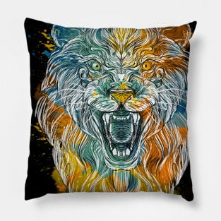 ornamental lion Pillow