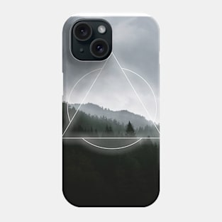 Geometric Foggy Moody Forest Landscape Phone Case