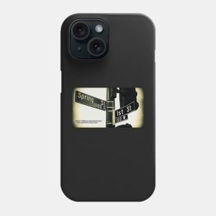 Spring Street & 1st Street, Los Angeles, California by Mistah Wilson Phone Case