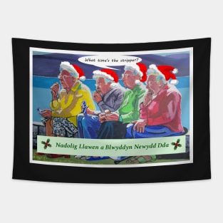 NADOLIG LLAWEN (JOLLY YULE) GRANNIES Tapestry