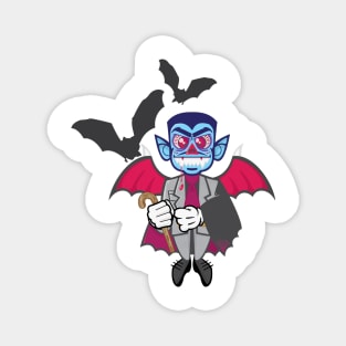 Vampire Kid Vector Illustration Magnet