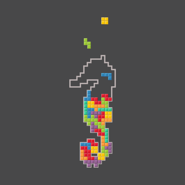 Tetris seahorse by Wild Geometric