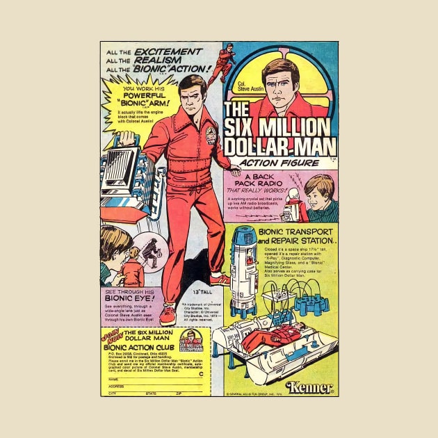 Vintage Six Million Dollar Man by Blueasri