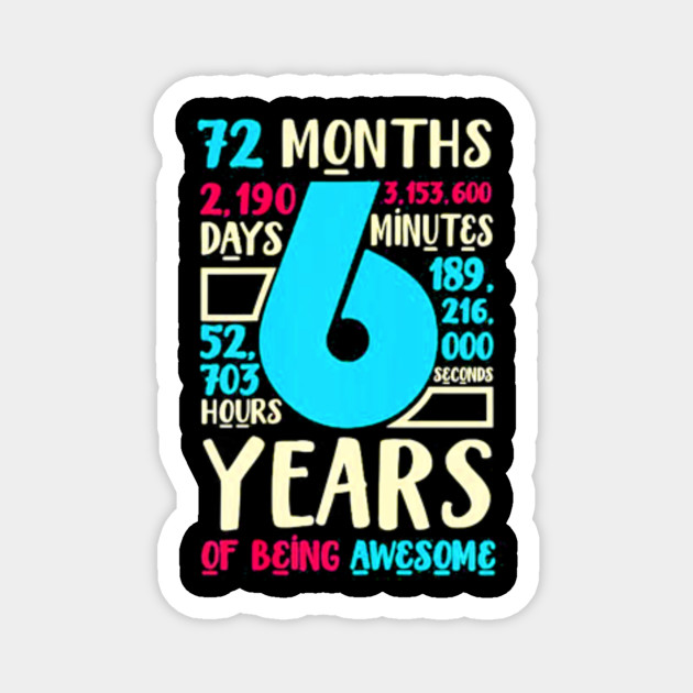 6th Birthday Gift Son Daughter Age Six 6 Year Old Boys Girls 6th