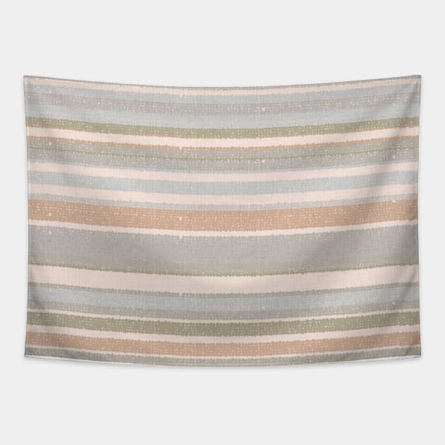 Country Linen / Neutral Stripes Tapestry by matise