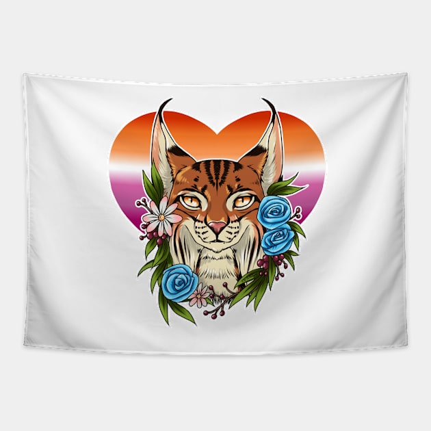 Lynx Lesbian Tapestry by KeishaMaKainn