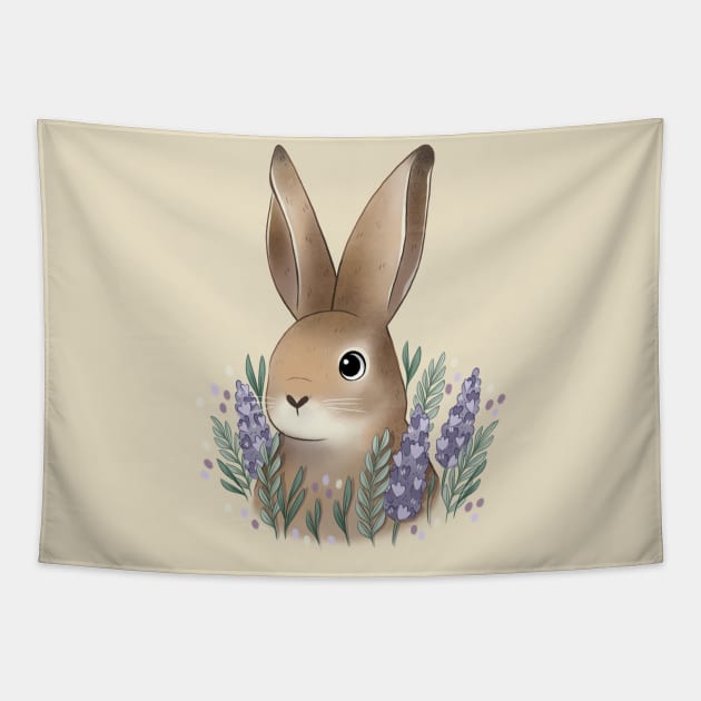 Little Hare Tapestry by Melissa Jan