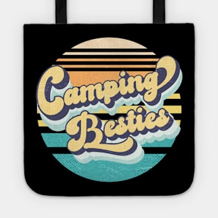 Camping Besties Retro Camping Lover Camper Best Friends Gift Tote