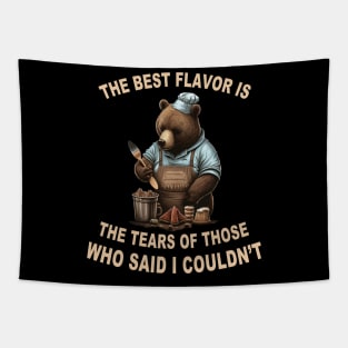 Funny Sarcastic Bear Sayings Chef Bear Cooking Tapestry