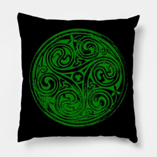 Green Whirls and Swirls Pillow