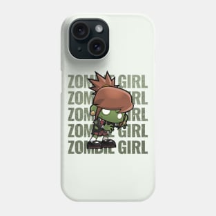 Zombie Girl Creepy Scary Kawaii Zombie Cute Halloween Outfit Phone Case