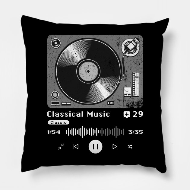 Classical Music ~ Vintage Turntable Music Pillow by SecondLife.Art