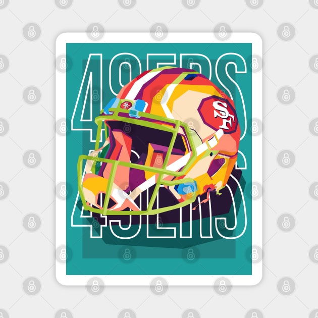 49ers football Magnet by cool pop art house