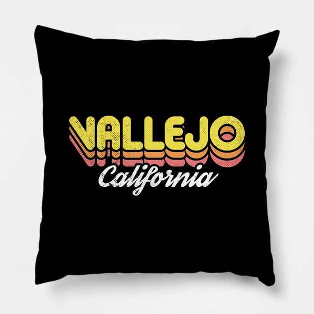 Retro Vallejo California Pillow by rojakdesigns