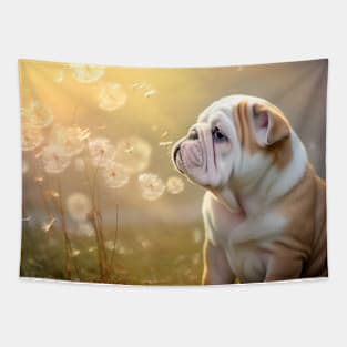 English Bulldog Dog Pet Animal Tranquil Tapestry