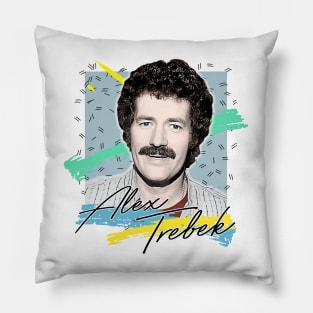 Alex Trebek / Retro Vintage Aesthetic Fan Design Pillow