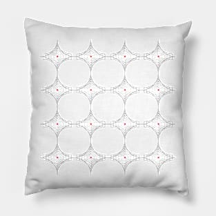 Graphic  with red points as a seamless tile Pillow