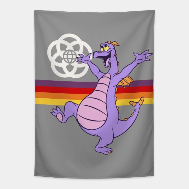 Happy little purple dragon of imagination Tapestry by EnglishGent