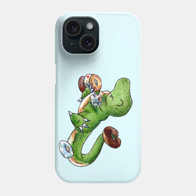 Coffee, Donuts, and a Dino Phone Case by KristenOKeefeArt