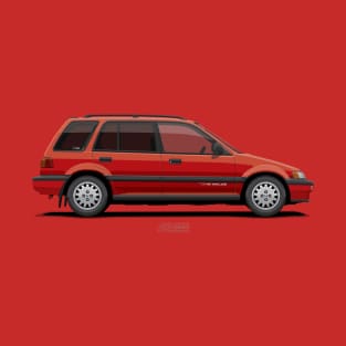 Civic Shuttle Wagon Mk4 Red T-Shirt