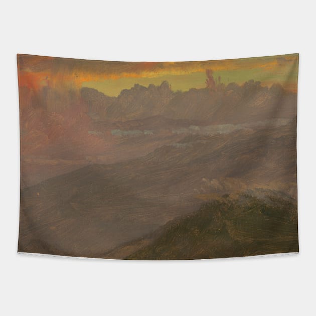 Sunset and Mountains by Frederic Edwin Church Tapestry by Classic Art Stall