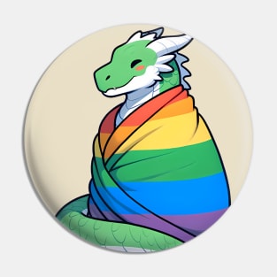 Comfy Womfy Scalie Pride Dragon LGBTQ Rainbow Pin