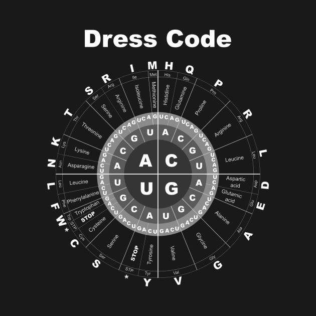 Amino Acid Science Dress Code Science Geek by Popculture Tee Collection