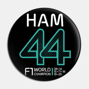 HAM 44 Teal Halftone Design Pin