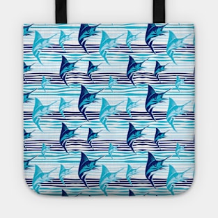 blue fish Tote